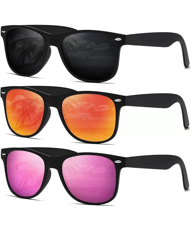 DEMIKOS Sunglasses Men Polarized Sunglasses for Mens Womens Retro Mirror Lens for Driving Fishing UV Protection