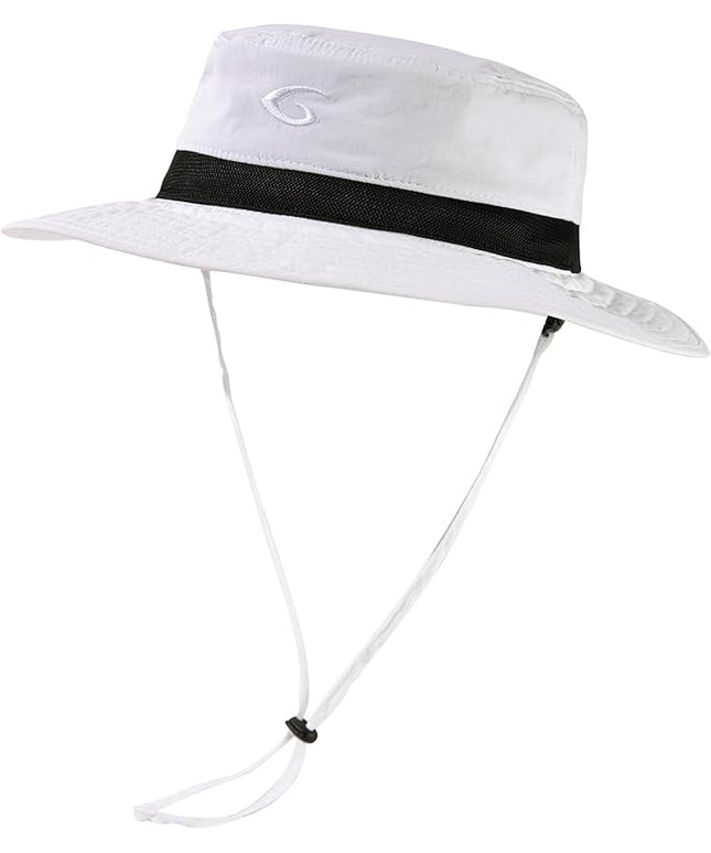 Oversized XL XXL Waterproof Sun Hat for Big Heads Mesh Bucket Hat Wide Brim Adjustable Packable Hiking Beach Fishing