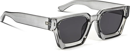 Trendy Square Sunglasses for Men Women Fashion Thick Rectangle Sun Glasses UV Protection Shades Designer Style