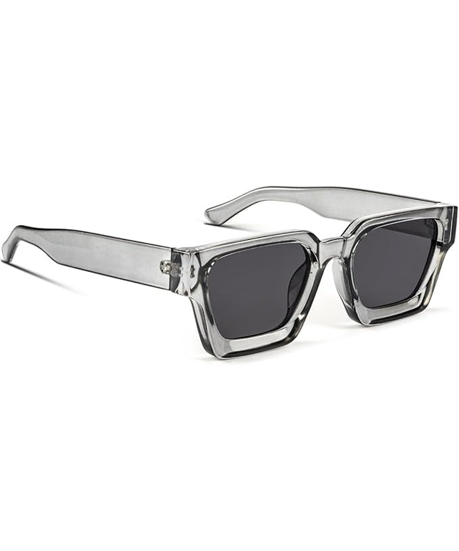 Trendy Square Sunglasses for Men Women Fashion Thick Rectangle Sun Glasses UV Protection Shades Designer Style