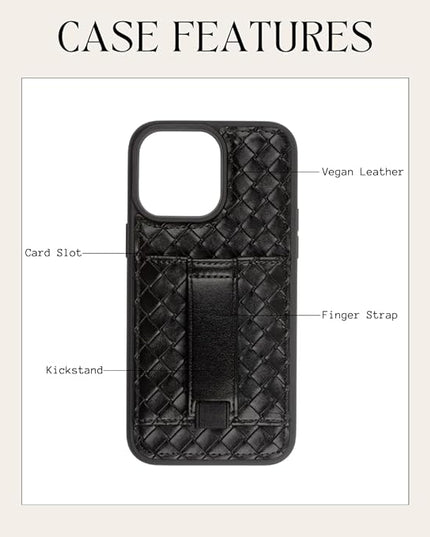 Walli Cases for iPhone 17 Case Aesthetic Wallet Phone Case Card Holder, Securely Holds up to 2 Cards - Cute, Trendy Phone Cover for Women, fits iPhone 17, with Kickstand & Finger Strap