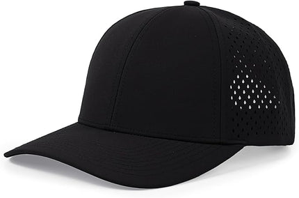 kozinu Quick Dry Baseball Cap Curved Brim Snapback Hat Laser Cut Mesh Ball Cap Golf Ball Cap for Men Women