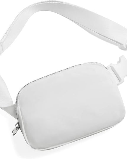 Belt Bag for Women Fanny Pack Crossbody Bags for Women Fashion Waist Packs with Adjustable Strap Gifts for Teenage Girls Women Men (White)