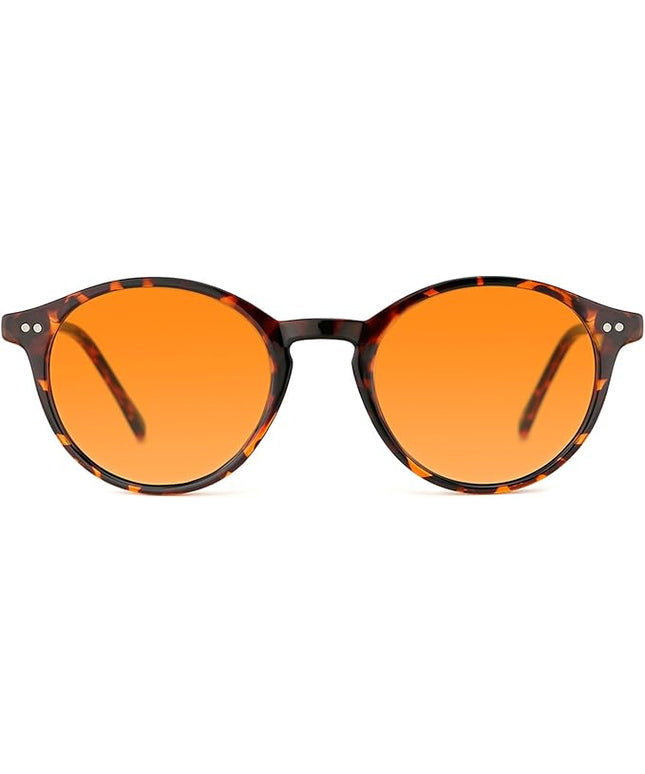 TIJN Blue Light Blocking Glasses Men Women Vintage Thick Round Rim Frame Eyeglasses