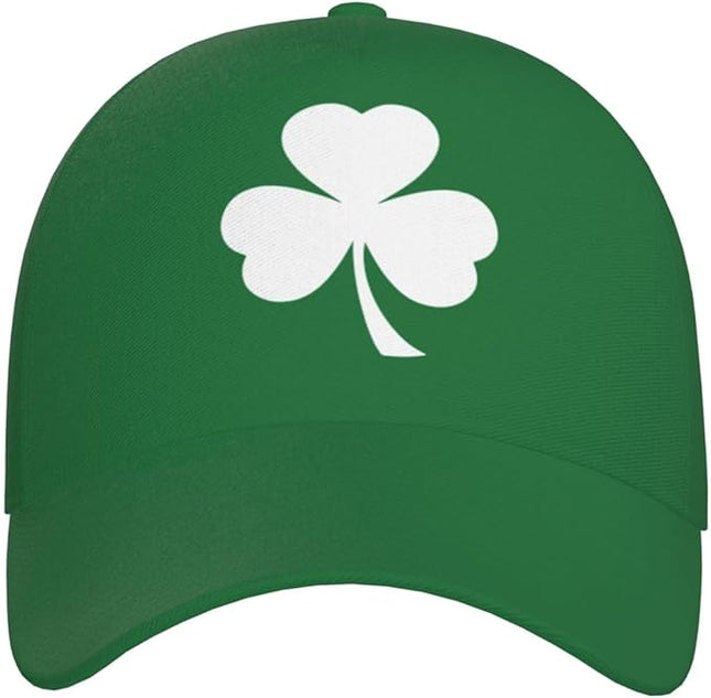 St. Patrick's Day Baseball Cap, Irish Green Clover Trucker Hat for Men Women, Fashion Adjustable Sun Visor Dad Hat