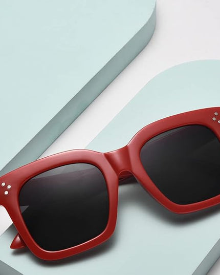Vintage Women Oversized Sunglasses Designer Luxury Square Sun Glasses UV400 Protection Flat Lens