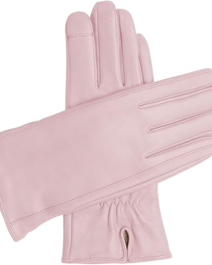 Downholme Touchscreen Leather Cashmere Lined Gloves for Women
