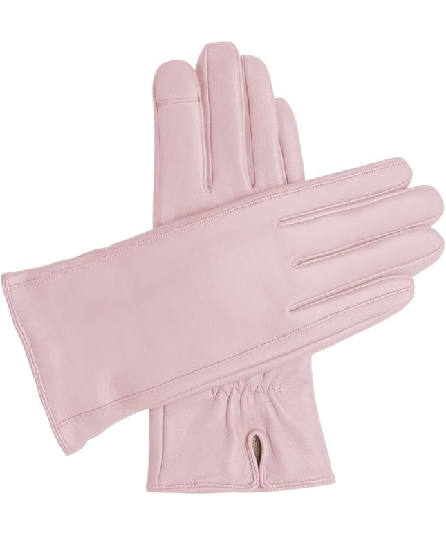Downholme Touchscreen Leather Cashmere Lined Gloves for Women
