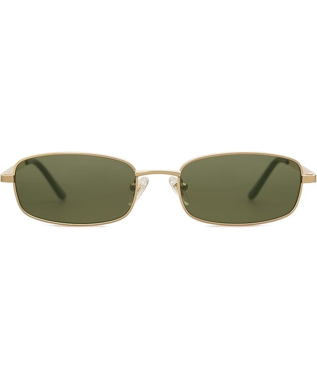 SOJOS Small Trendy Rectangle Sunglasses Womens Mens, Retro 80s 90s Y2k Chic Narrow Thin Skinny Sunnies SJ1187