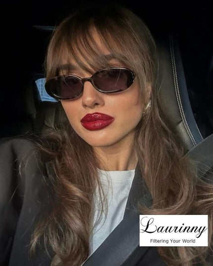 90s Sunglasses for Women Men Retro Small Oval Sunglasses