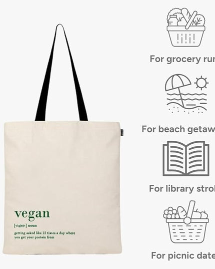 Eco Right Tote Bag for Women, Reusable Grocery Bag, Canvas Tote Bag for Shopping, Cotton Bag for Daily Use, Gifts for Women