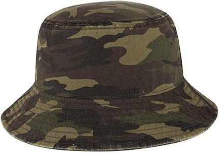 Ashen Fane Garment Washed Combed Cotton Twill Packable Lightweight Unisex Bucket Hat