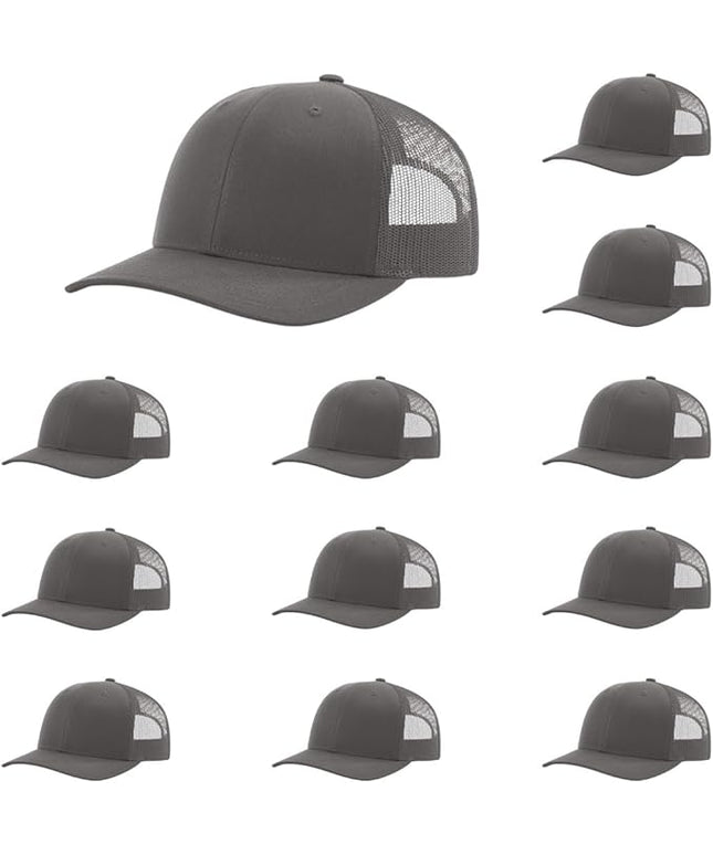 Richardson 112 Classic Six-Panel Adjustable Snapback Trucker Cap | Bulk Packs Available