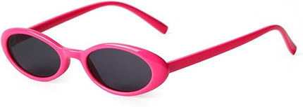 VIA LEECA Trendy Oval Sunglasses Women 90’s Vintage Sun Glasses Fashion Tinted Glasses UV400 Protection