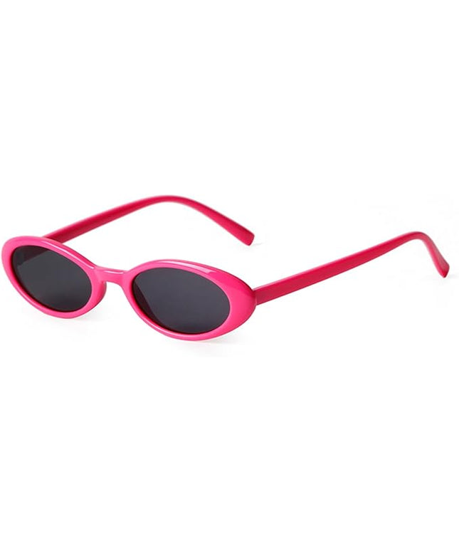 VIA LEECA Trendy Oval Sunglasses Women 90’s Vintage Sun Glasses Fashion Tinted Glasses UV400 Protection