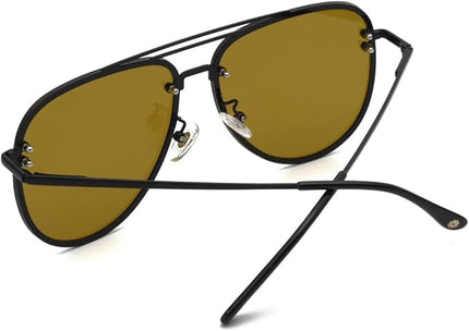 Trendy Oversized Aviator Sunglasses Womens, Retro Cute Big Shades Women's Fashion Sun Glasses UV Protection VF2203