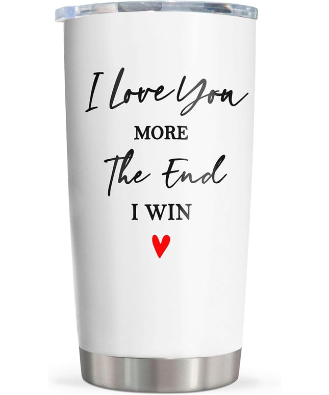 Valentines Day Anniversary Wedding Gifts for Women/Men Tumbler 20oz, Anniversary Wedding Gift for Couple, Gift for Girlfriend Wife, Wife Boyfriend Husband Birthday Gift Ideas, I Love You Gift