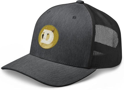 Dogecoin Crypto Embroidered Logo Trucker Cap