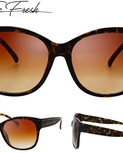 The Fresh Women's Oversized Square Jackie O Cat Eye Hybrid Butterfly Fashion Sunglasses - Exquisite Packaging