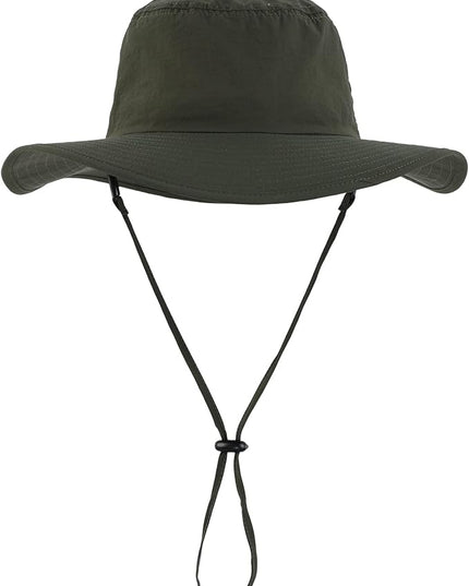 Home Prefer UPF50+ Mens Sun Hat Wide Brim Fishing Hat Womens UV Protection Cap Breathable Mesh Safari Gardening Bucket Hat