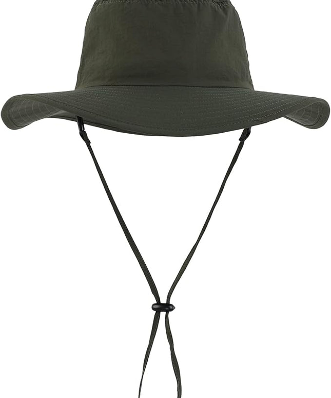 Home Prefer UPF50+ Mens Sun Hat Wide Brim Fishing Hat Womens UV Protection Cap Breathable Mesh Safari Gardening Bucket Hat