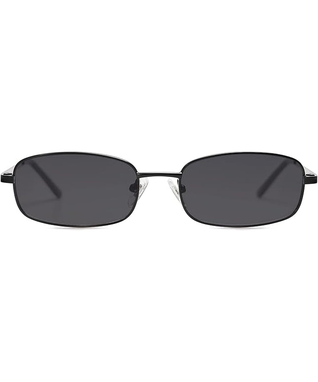SOJOS Small Trendy Rectangle Sunglasses Womens Mens, Retro 80s 90s Y2k Chic Narrow Thin Skinny Sunnies SJ1187