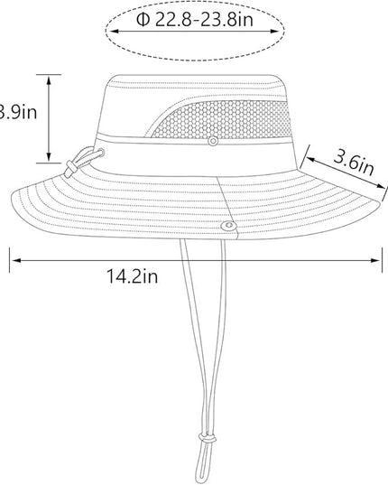 3 Pack Mens Boonie Sun Hat UV Protection Outdoor Bucket Fishing Hat for Hiking Safari & Gardening