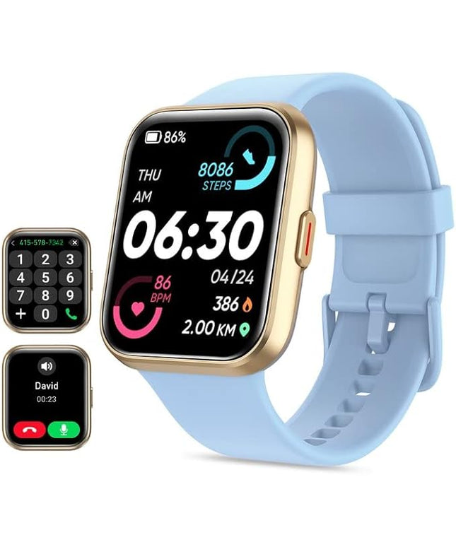 Tensky Smart Watch for Men Women(Call Receive/Dial), Alexa Built-in, 1.8" Touch Screen Fitness Tracker with Heart Rate Sleep Tracking, 100 Sports Modes, 3ATM Waterproof Smartwatch for Android iPhone