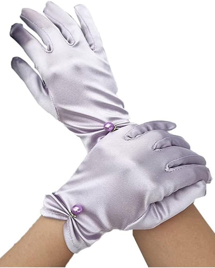 Satin Wedding Dress for Women Opera Party 1920s Gloves Wrist Length Gloves