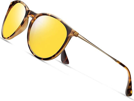 CHBP Polarized Sunglasses for Women Men - Trendy 2025 Vintage Classic Retro Round Mirrored Lens Designer Style
