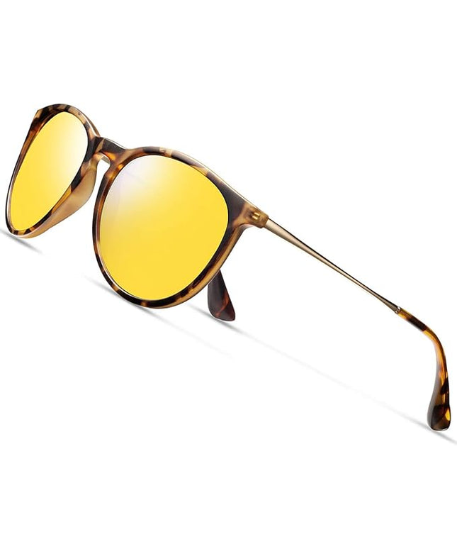 CHBP Polarized Sunglasses for Women Men - Trendy 2025 Vintage Classic Retro Round Mirrored Lens Designer Style
