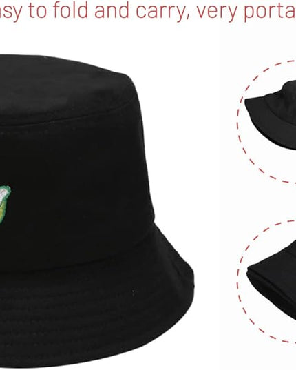 Cotton Bucket Hat for Women Men Summer Travel Sun Beach Bucket Cap, Unisex Outdoor Fisherman Hat