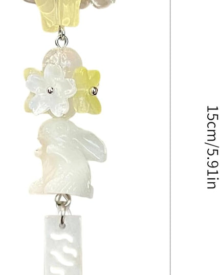 Retro Rabbits Aesthetic Phone Charm With Star And Heart Charm Accessory For Cellphone Keys Camera Decoration