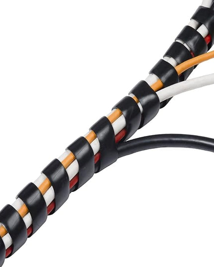 Spiral Cable Wrap - 25 Ft 3/8" Spiral Wire Wrap Cord Covers Bundle Sleeve Hose for Computer Electrical Wire Organizer (3/8 Inch-25Ft)