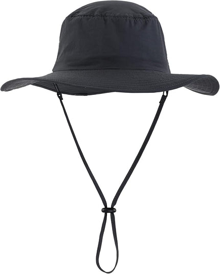 Home Prefer UPF50+ Mens Sun Hat Wide Brim Fishing Hat Womens UV Protection Cap Breathable Mesh Safari Gardening Bucket Hat
