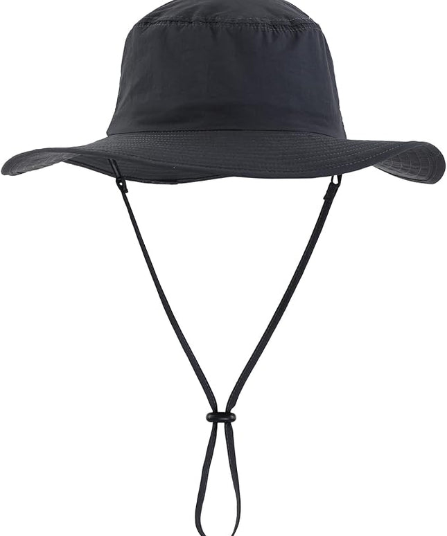Home Prefer UPF50+ Mens Sun Hat Wide Brim Fishing Hat Womens UV Protection Cap Breathable Mesh Safari Gardening Bucket Hat