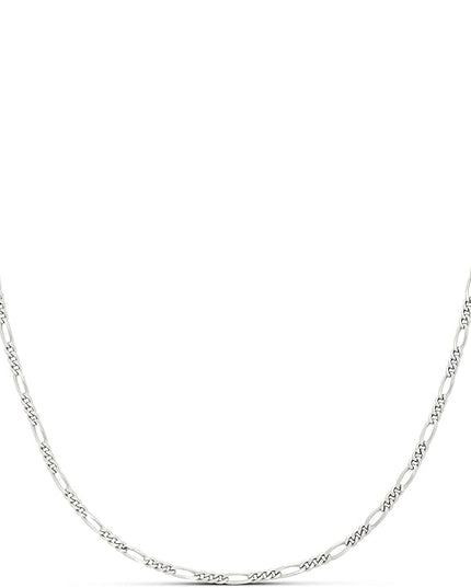 Amazon Essentials 14k Gold or Sterling Silver Plated Figaro Chain Necklace