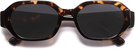 SOJOS Polarized Sunglasses For Women Retro Rectangle Womens Sun Glasses Trendy Narrow Square 90s Shades SJ2232