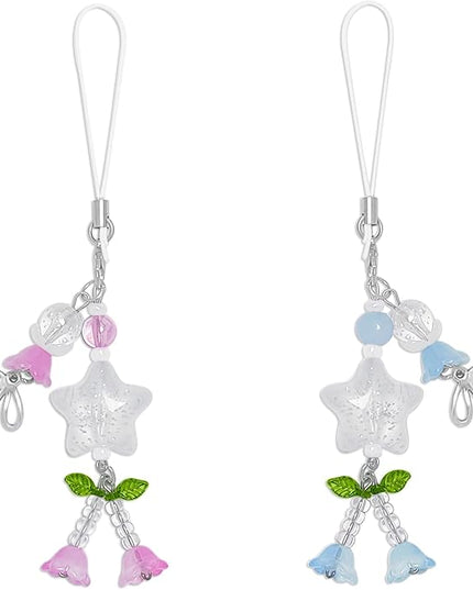 1-4PCS Cute Phone Charms Aesthetic Y2K Cell Phone Charms Strap Pink Strawberry Butterfly Star PhoneCharm Y2K Accessories for Bag Keychain Airpods Camera Pendants Decor