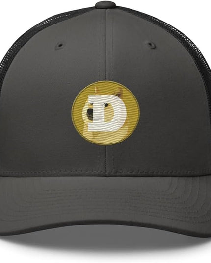 Dogecoin Crypto Embroidered Logo Trucker Cap