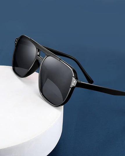 FEISEDY Retro Square Aviator Sunglasses Women Men 70s Vintage Trendy Plastic Frame Sun Glasses B2835