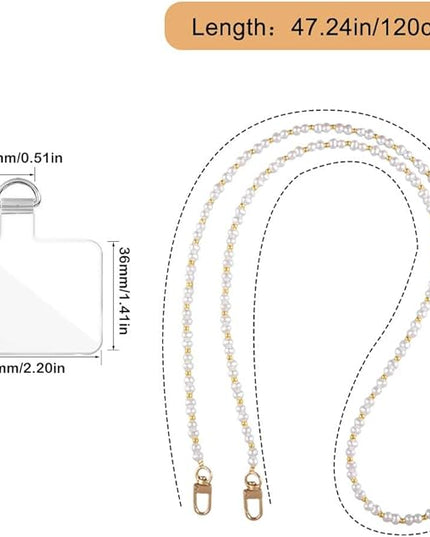 Phone Crossbody Chain CellPhone Lanyard,Universal Phone Chain Strap with Tether Patches Compatible with Most Phones (Z)