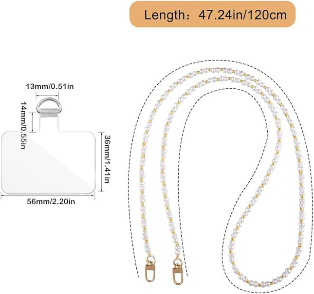 Phone Crossbody Chain CellPhone Lanyard,Universal Phone Chain Strap with Tether Patches Compatible with Most Phones (Z)
