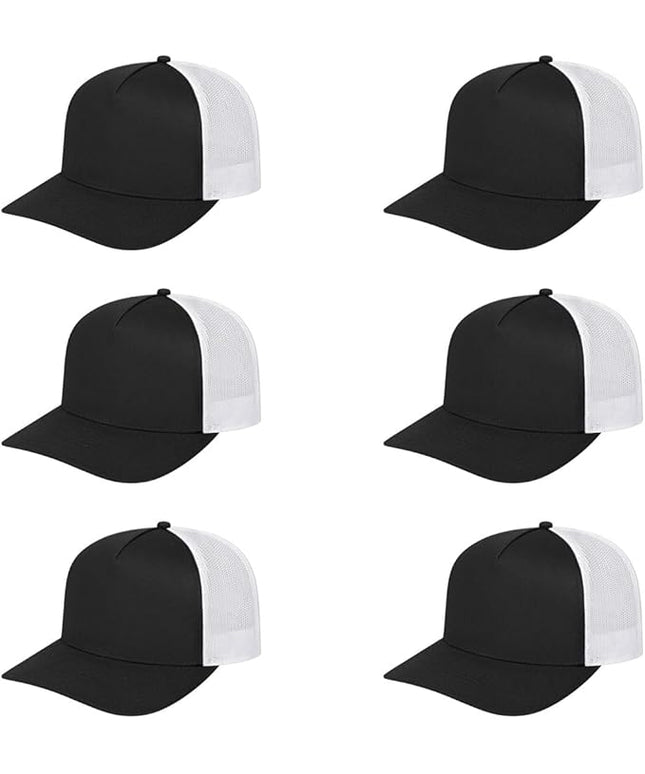 Cap America i3039 Classic 5 Panel Mid Profile Structured Trucker Mesh Back Cap w/ & Adjustable Snapback