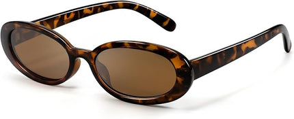DANAMY Sunglasses Womens Retro Oval Sunglasses for Women Men Fashion Small Oval Sun Glasses 90s Vintage Driving Shades