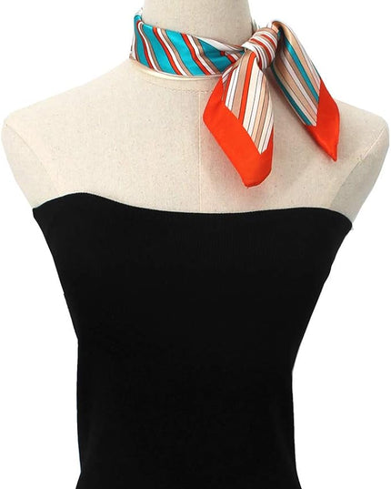 ANDANTINO 100% Mulberry Silk Scarf -21” Lightweight Square Neckerchief – Breathable Digital Printed Scarves with Gift Packed