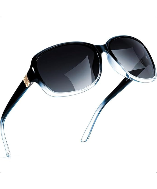 SIPHEW Polarized Sunglasses for Women | Vintage Square Sunglasses w UV400 Protection | Womens Wraparound Shade