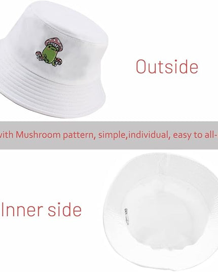 Cotton Bucket Hat for Women Men Summer Travel Sun Beach Bucket Cap, Unisex Outdoor Fisherman Hat