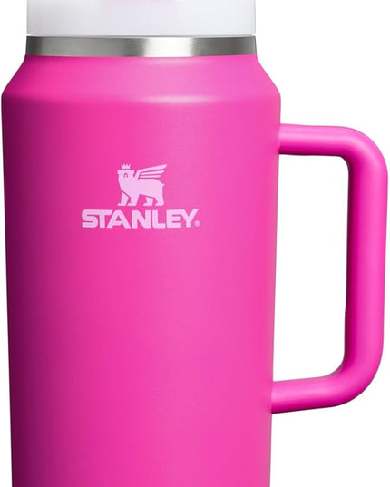 STANLEY Quencher H2.0 Tumbler with Handle and Straw 64 oz | Flowstate 3-Position Lid | Large Capacity for Travel & Sports | Insulated Stainless Steel Cup | BPA-Free | Violet Blossom