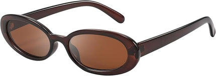 DANAMY Sunglasses Womens Retro Oval Sunglasses for Women Men Fashion Small Oval Sun Glasses 90s Vintage Driving Shades